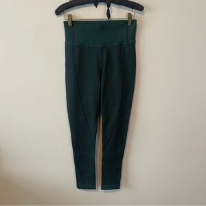 Aerie Offline Waffle knit forest green leggings M